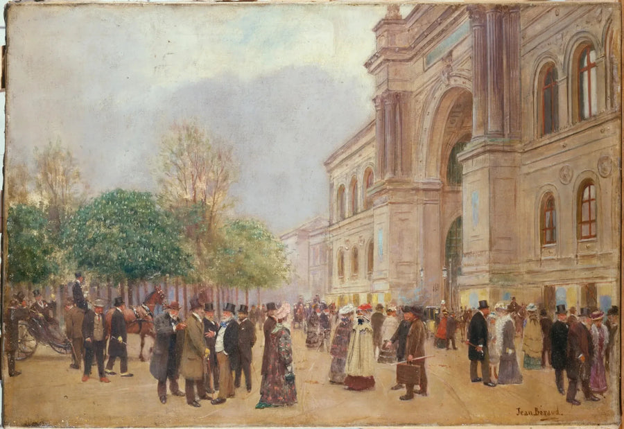 La salida del Salón, en el Palacio de la Industria - Jean Béroud