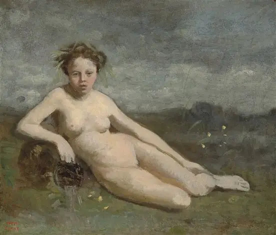La fuente - Jean-Baptiste Camille Corot