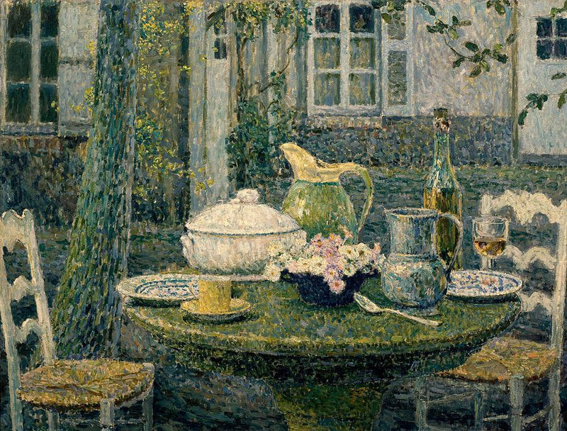 La mesa de la primavera, Gerberoy - Henri Le Sidaner