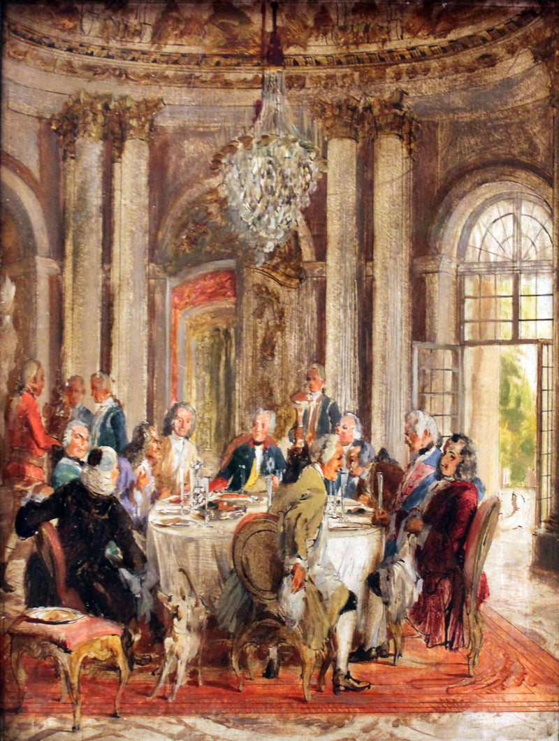 La Mesa Redonda del Rey Federico II en Sanssouci - Adolph von Menzel