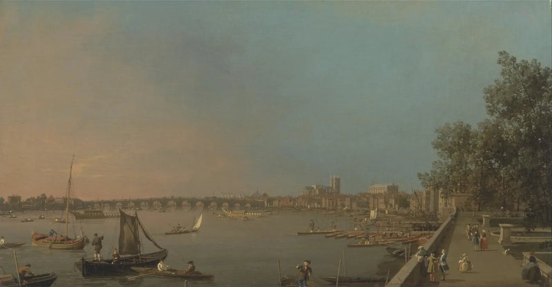 El Támesis desde la terraza de House, hacia Westminster - Canaletto