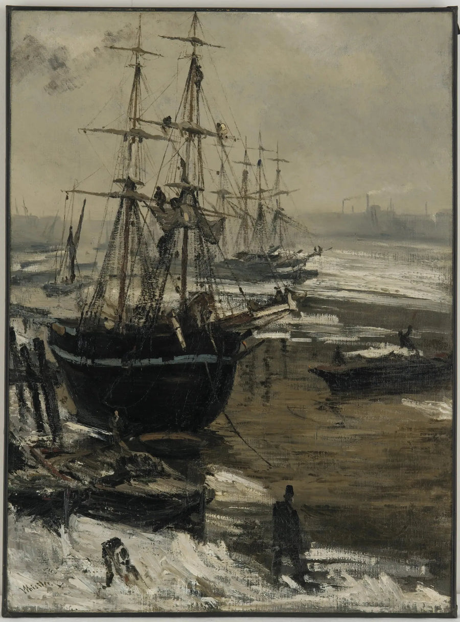 El Támesis bajo el hielo - James Abbott McNeill Whistler