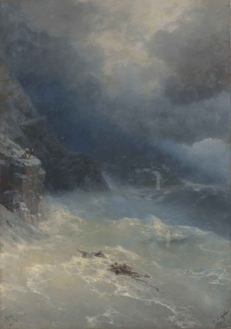 La tormenta en el cabo Aya - Ivan Aïvazovski