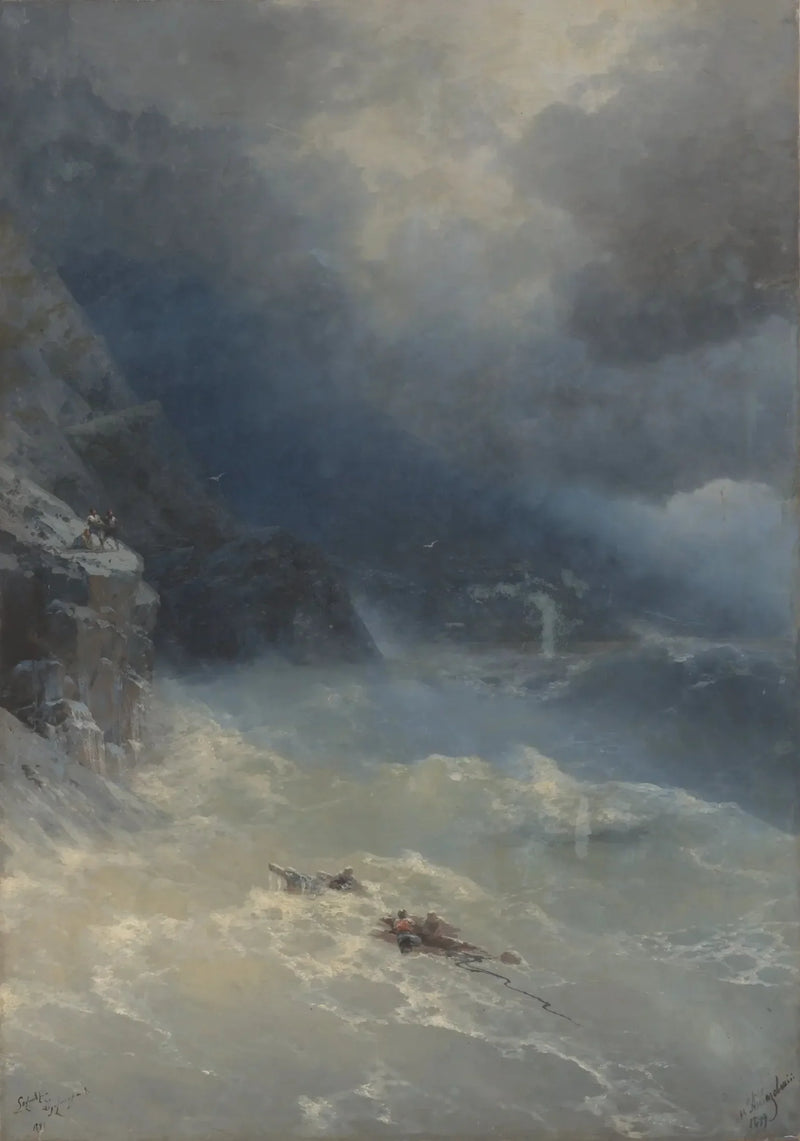 La tormenta en el cabo Aya - Ivan Aïvazovski