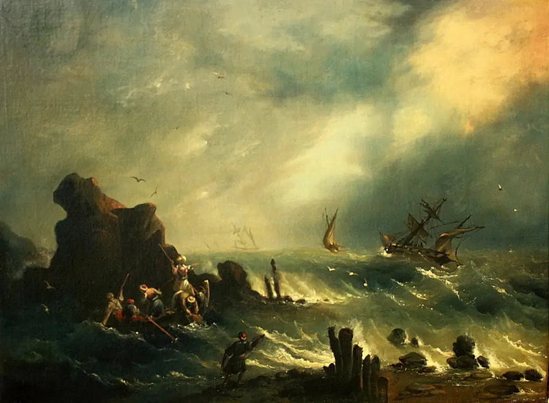 La tormenta en la costa turca - Iván Aïvazovski