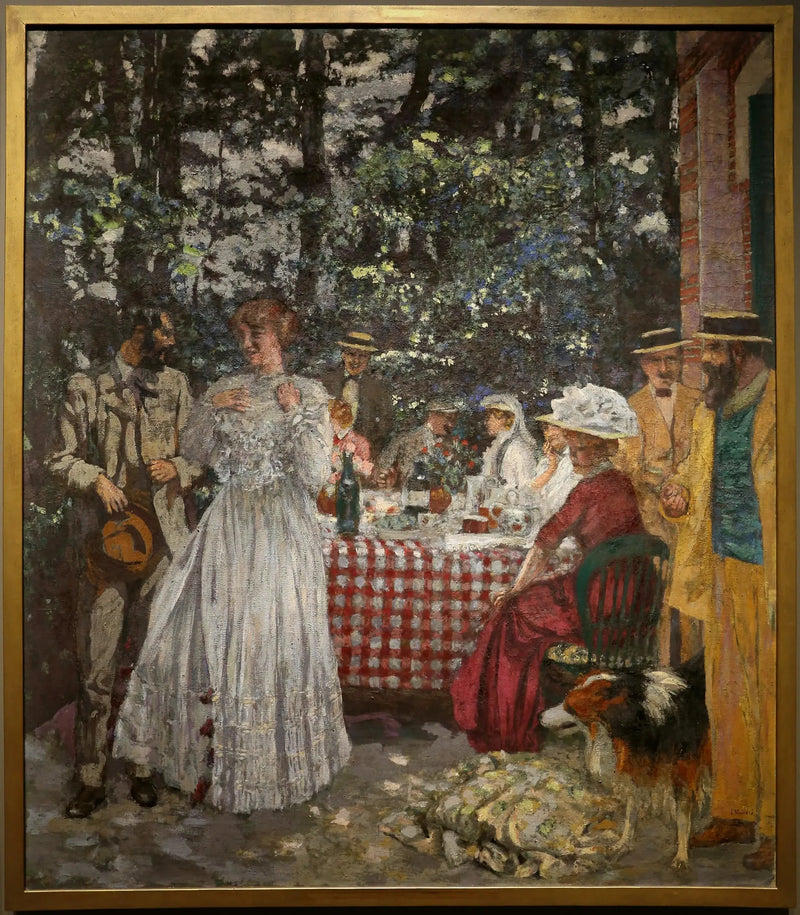 La terraza en Vasouy - El almuerzo - Édouard Vuillard