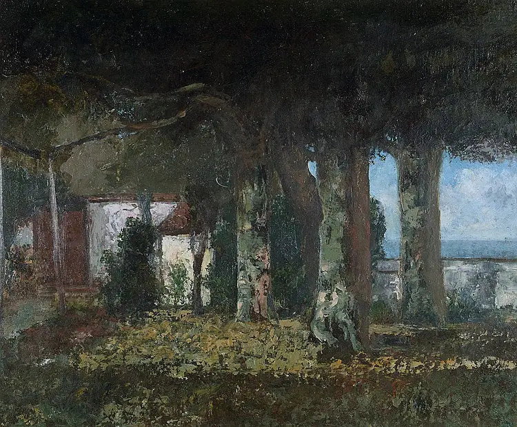 La terraza de Bon-Port - Gustave Courbet
