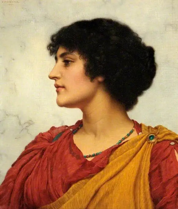 La cabeza de una chica italiana - John William Godward