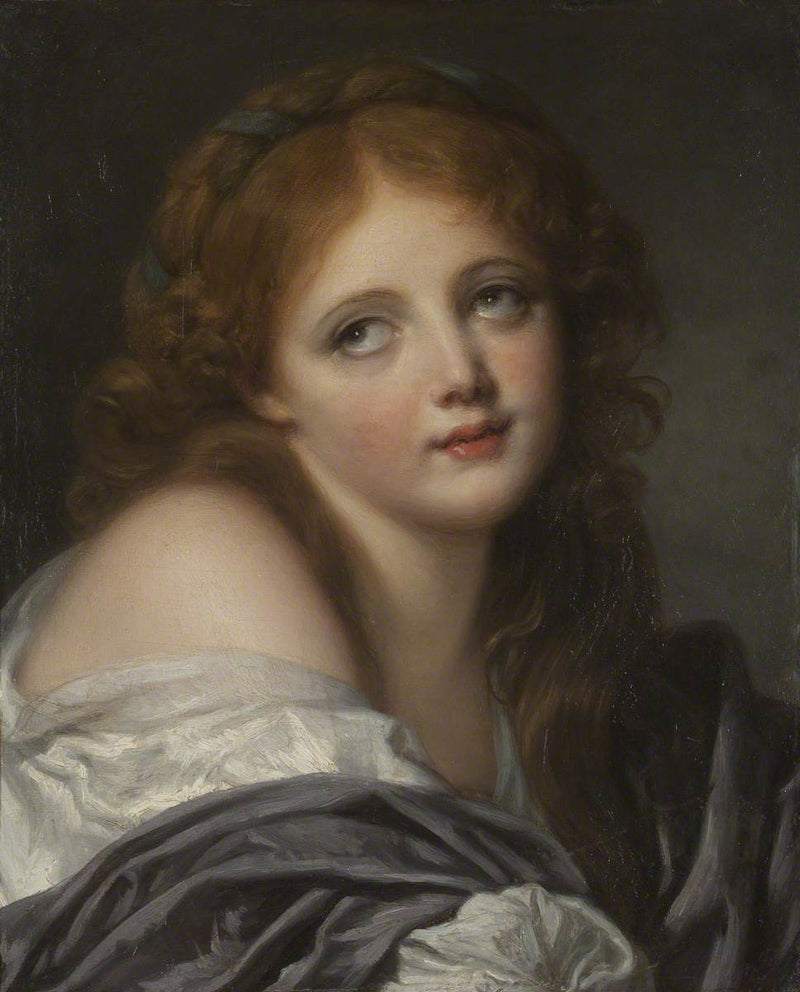 La cabeza de una niña - Jean-Baptiste Greuze