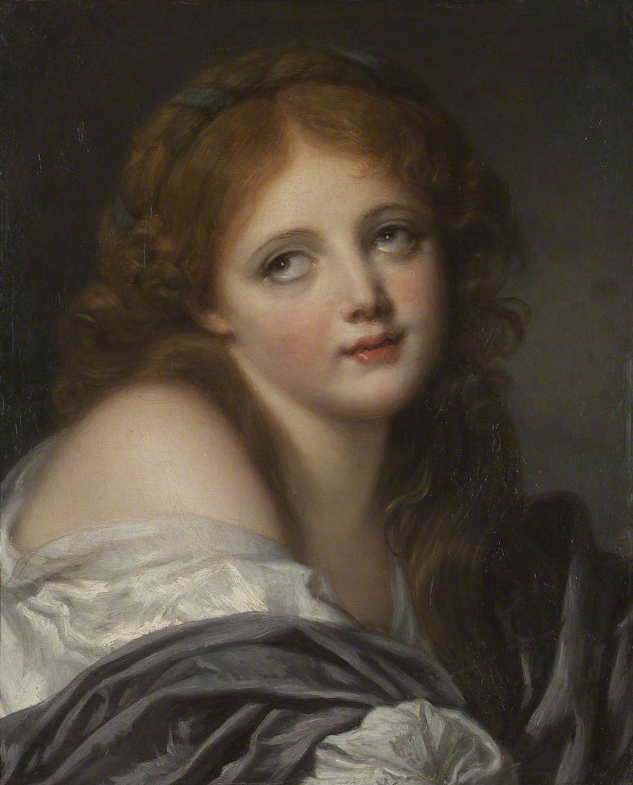 La cabeza de una niña - Jean-Baptiste Greuze