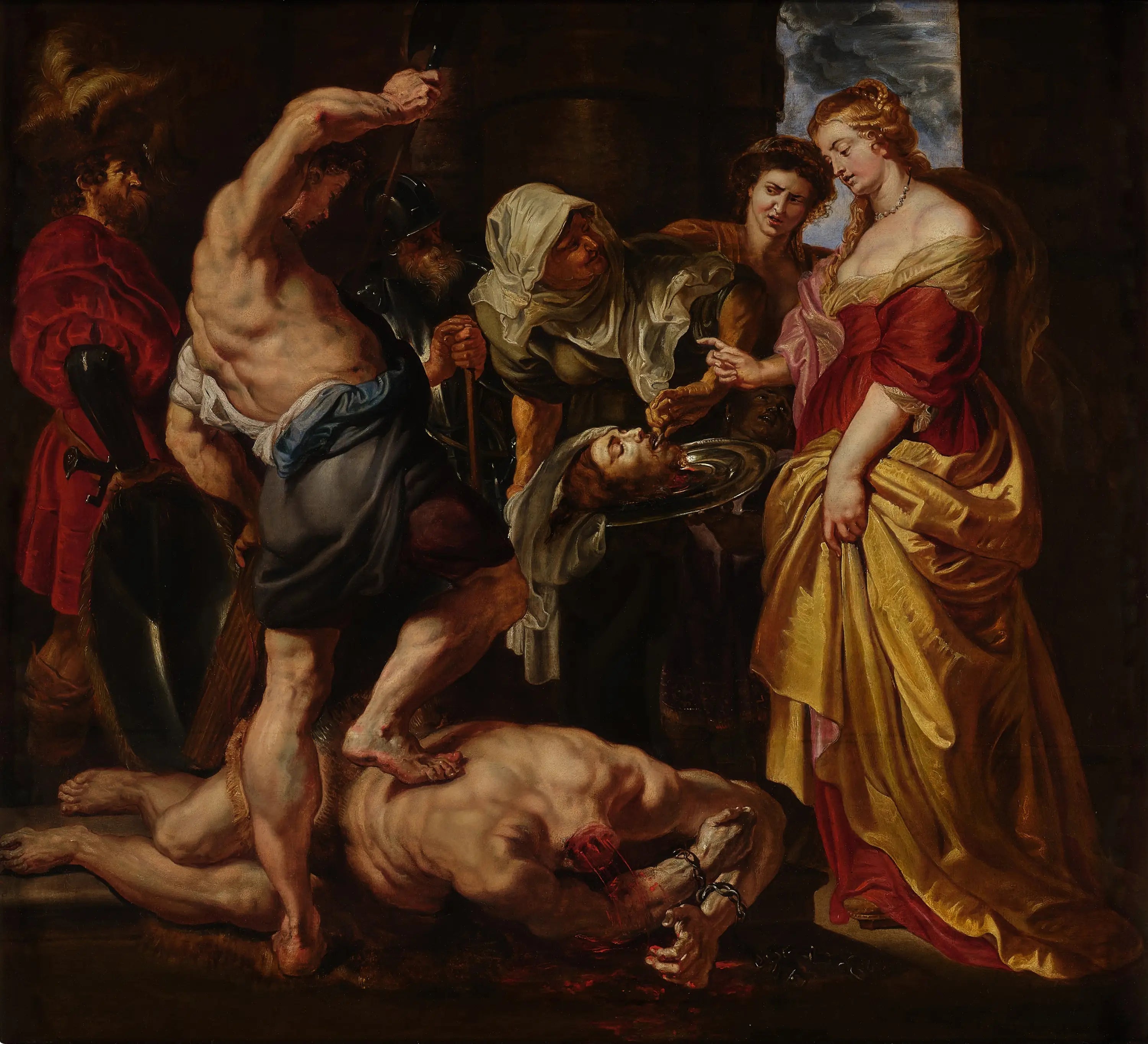 La tête de saint Jean-Baptiste présentée à Salomé - Peter Paul Rubens image 1 copie de tableau peinte à la main