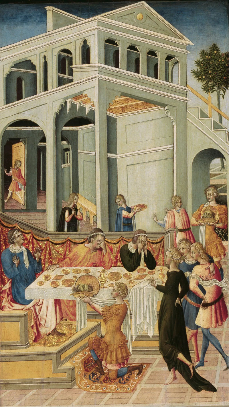 La cabeza de San Juan Bautista presentada ante Herodes - Giovanni di Paolo