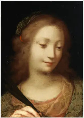 La cabeza de Santa Catalina la Mártir - Antonio da Correggio