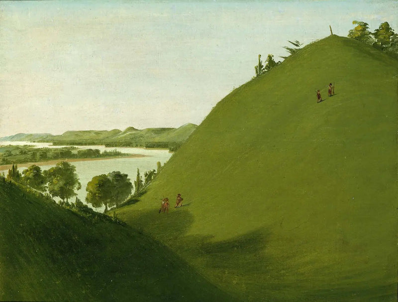 La tumba de Floyd, donde Lewis y Clark enterraron al sargento Floyd en 1804 - George Catlin