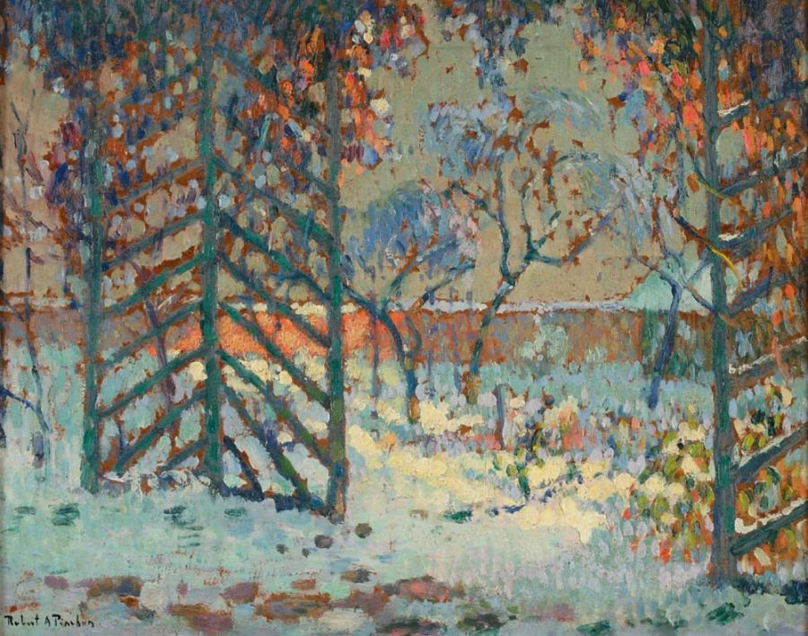 La pérgola bajo la nieve - Robert Antoine Pinchon
