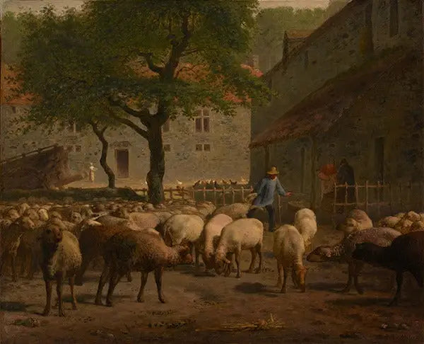 La tontería de los ovejas - Jean-François Millet