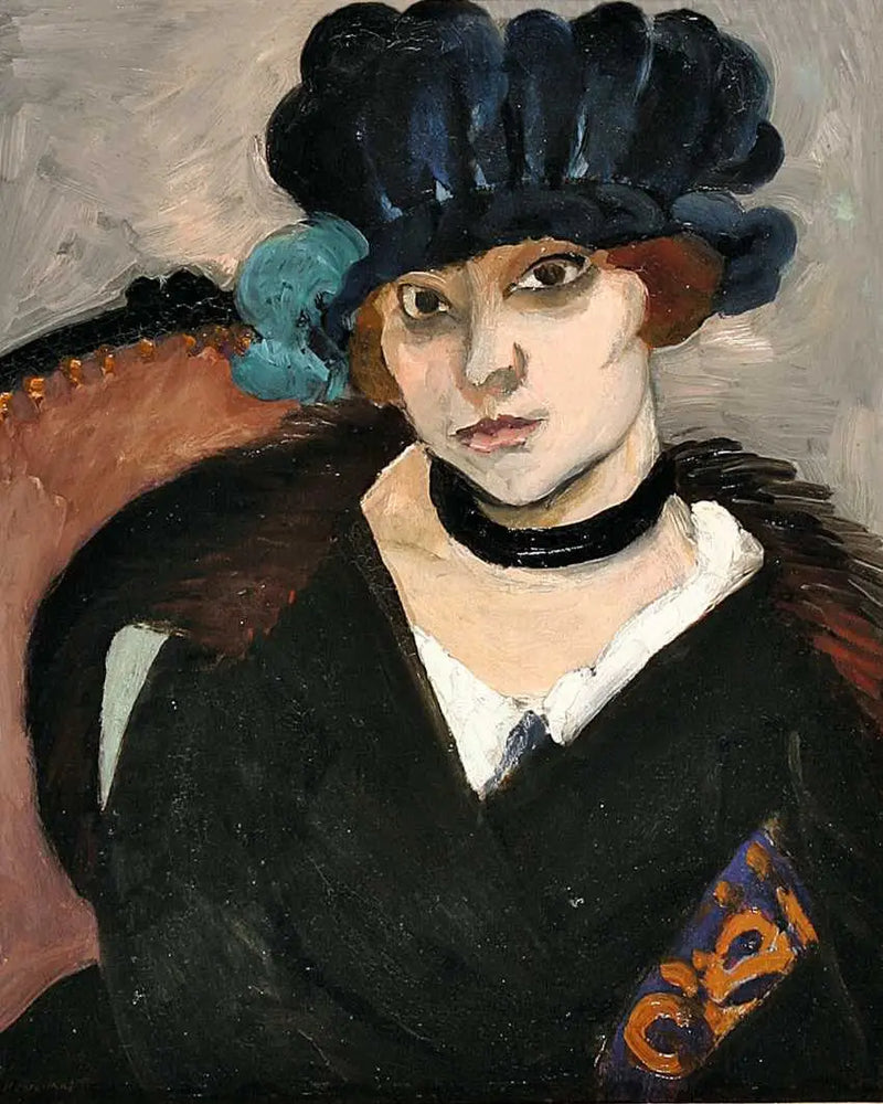 El gorro de terciopelo negro - Henri Matisse