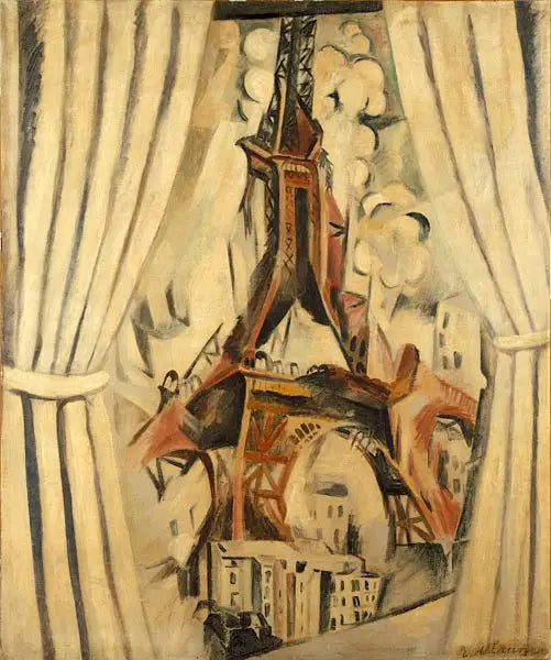 La tour aux rideaux - Robert Delaunay image 1 reproduction artisanale de tableau