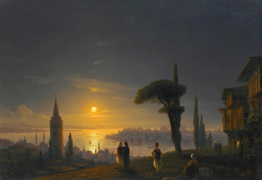 La torre de Galata a la luz de la luna - Ivan Aïvazovski