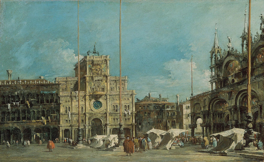 La torre del reloj en la plaza de San Marcos - Francesco Guardi