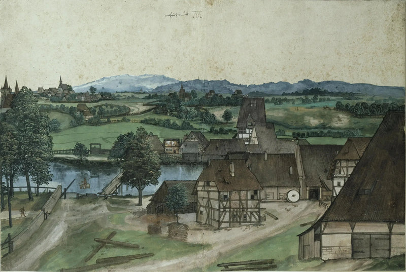 La Tréfilerie sobre el Pegnitz, cerca de Nuremberg - Albrecht Dürer