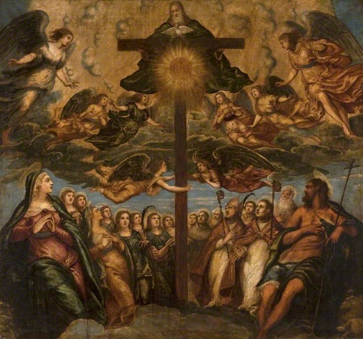 La Trinidad adorada por los santos y los ángeles - Jacopo Tintoretto