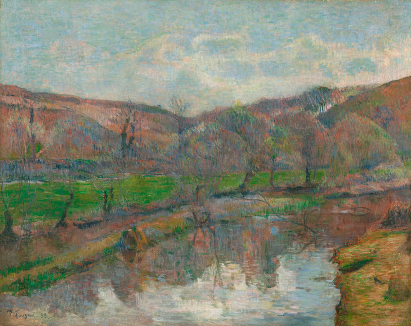 El valle del Aven y el monte de Pont-Aven - Paul Gauguin