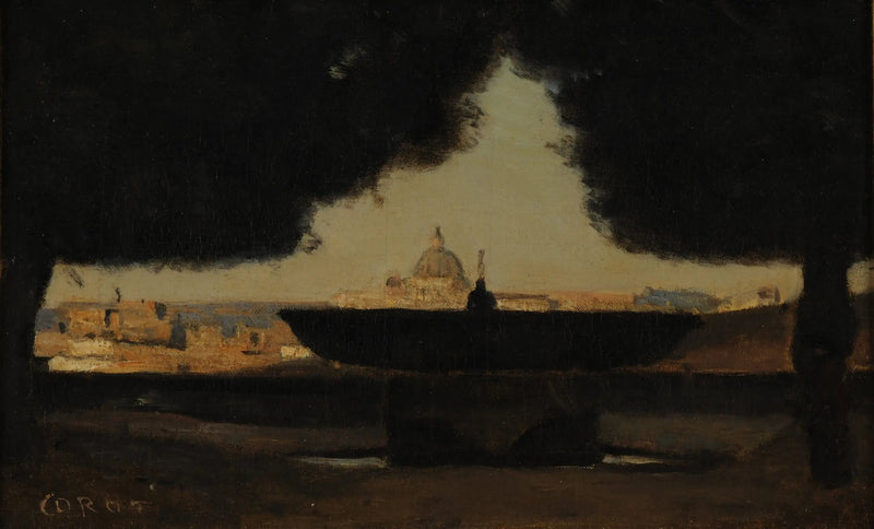 La vasca de la Villa Médici - Jean-Baptiste Camille Corot