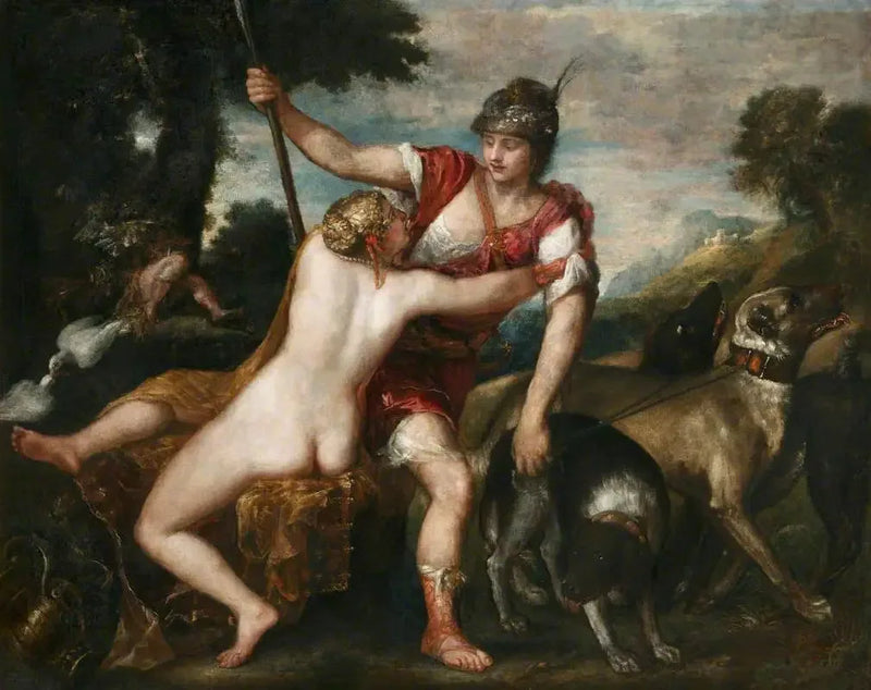 La Venus y Adonis de Rokeby - Tiziano