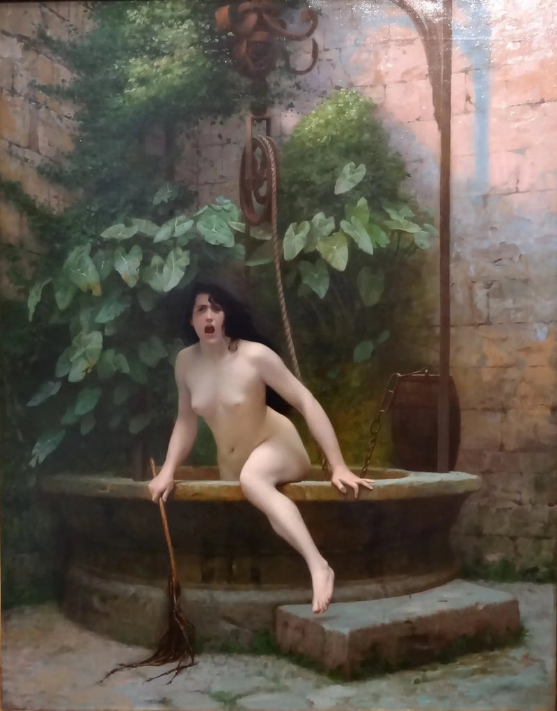 La Verdad saliendo del pozo armada con su azote para castigar a la humanidad - Jean-Léon Gérôme
