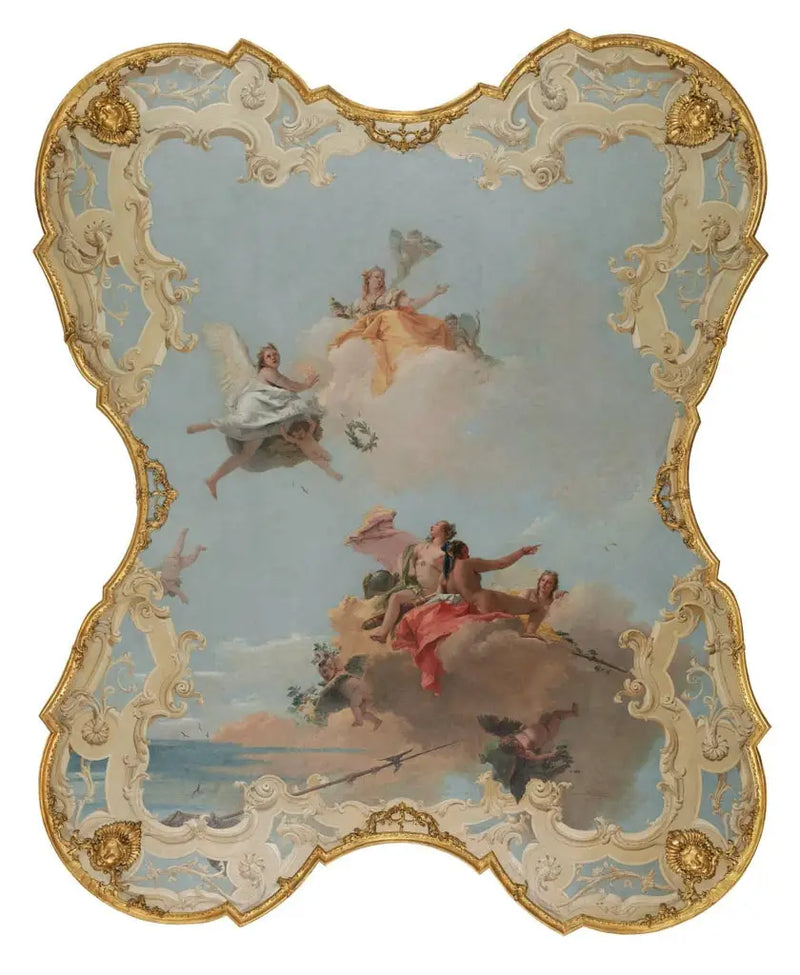 La virtud y la nobleza coronando el amor - Giovanni Battista Tiepolo