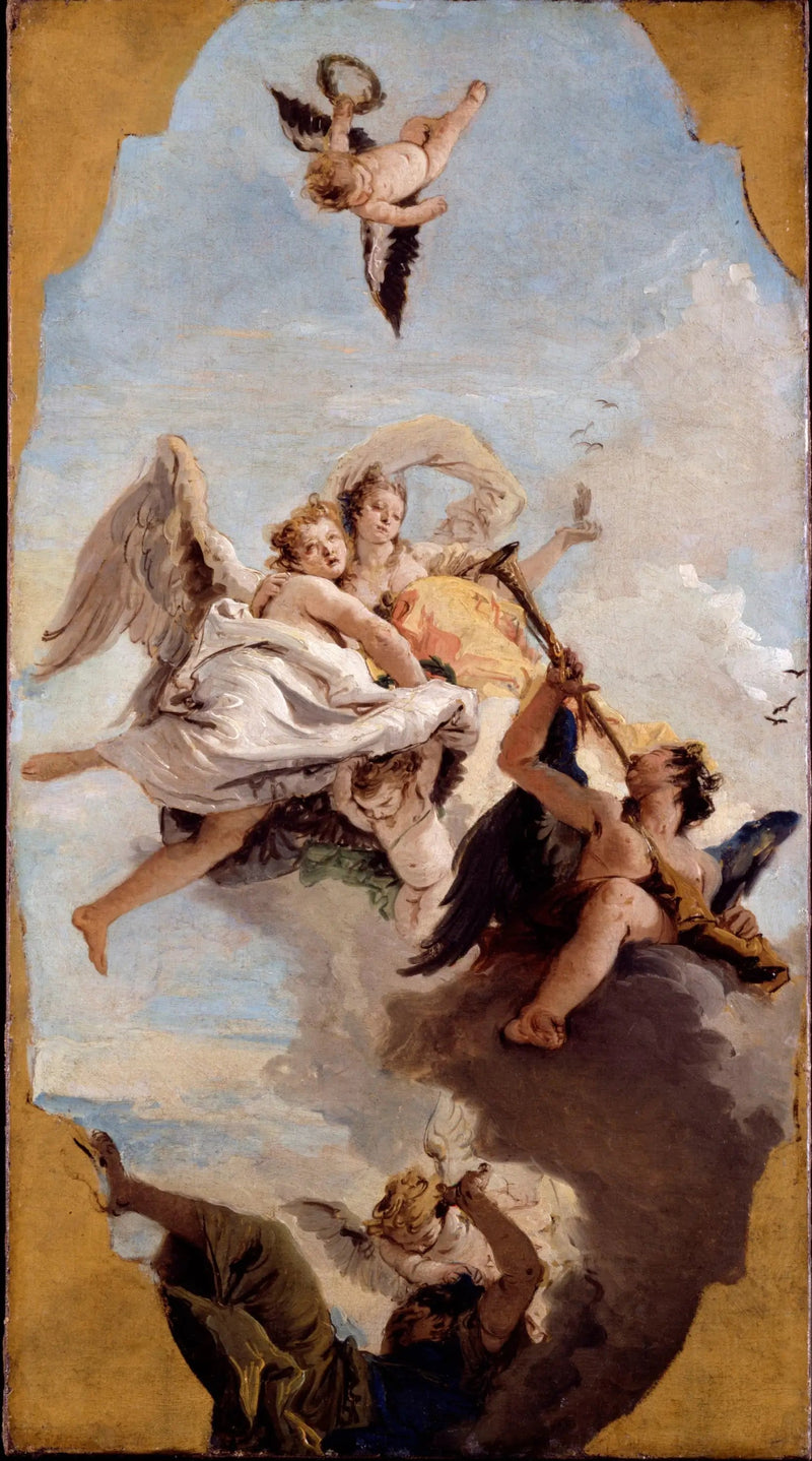 La virtud y la nobleza ahuyentan la ignorancia - Giovanni Battista Tiepolo