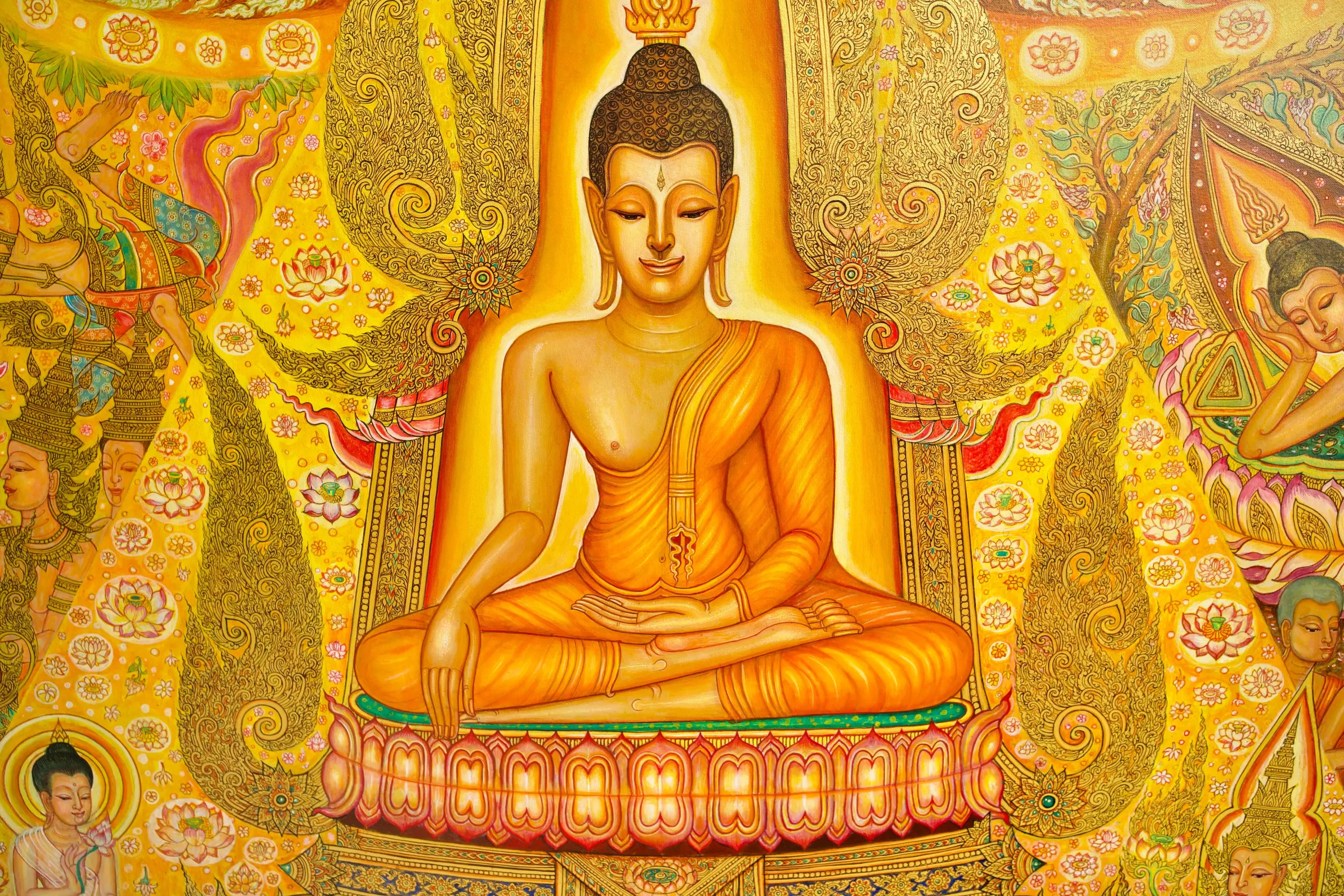 La Vie de Bouddha | 240 x 180 cm Reproductions de tableaux à la peinture à l’huile