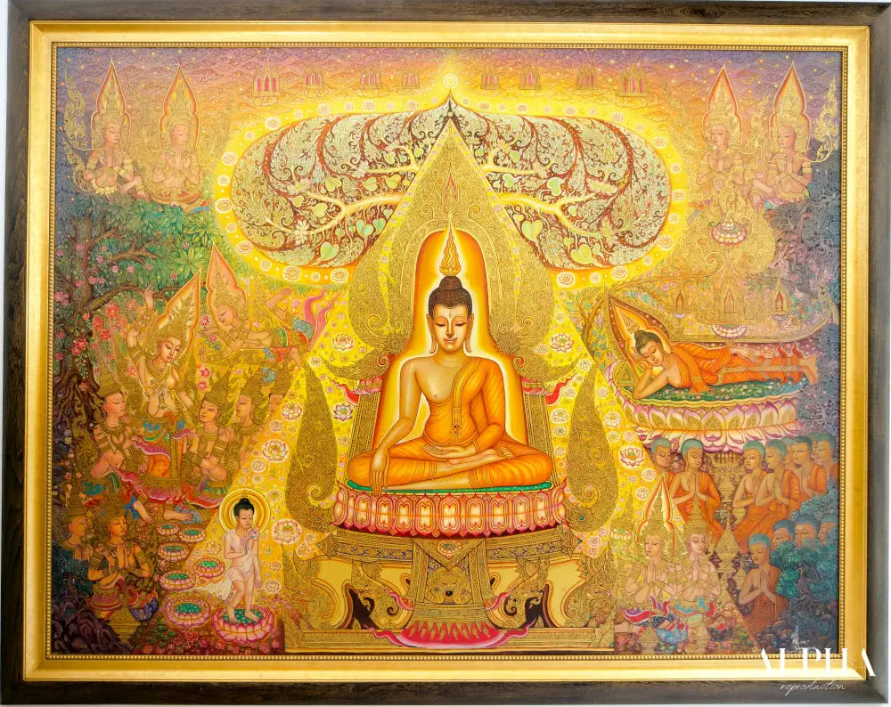 La Vie de Bouddha – Siwakorn | 240 x 180 cm Reproductions de tableaux à la peinture à l’huile