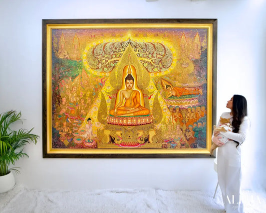 La Vie de Bouddha – Siwakorn | 240 x 180 cm Reproductions de tableaux à la peinture à l’huile