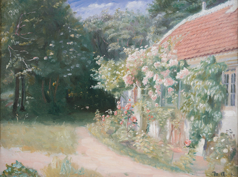 La antigua casa del jardín - Michael Peter Ancher