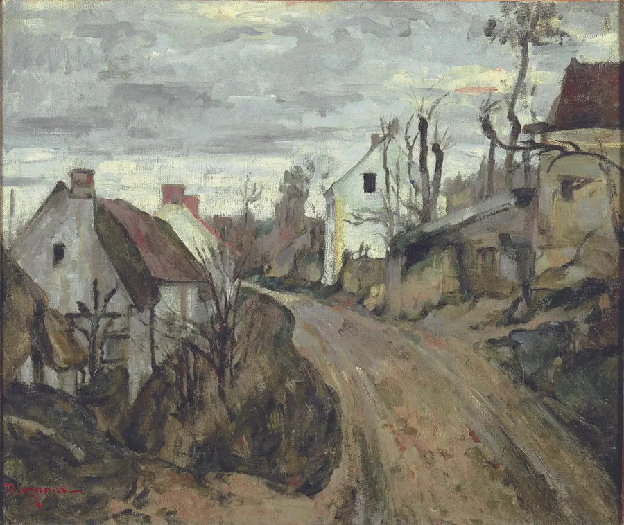 La Vieja Ruta en Auvers-sur-Oise - Paul Cézanne