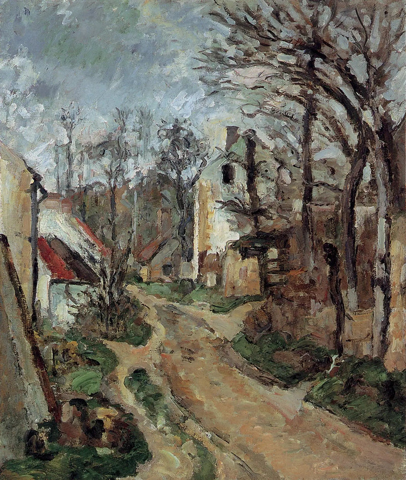 La Vieja Ruta en Auvers-sur-Oise - Paul Cézanne