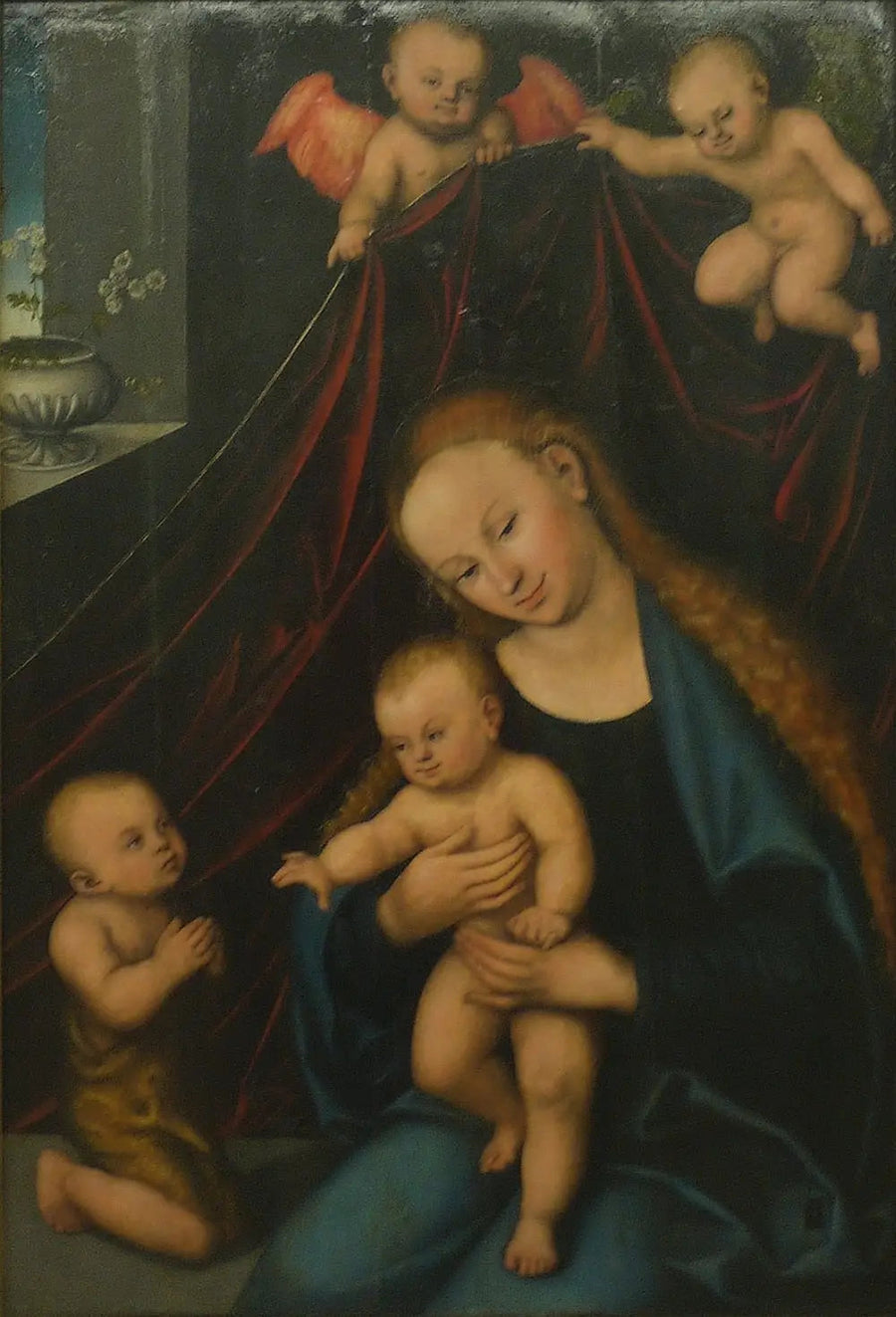 La Virgen con el Niño adorada por san Juan niño - Lucas Cranach el Viejo