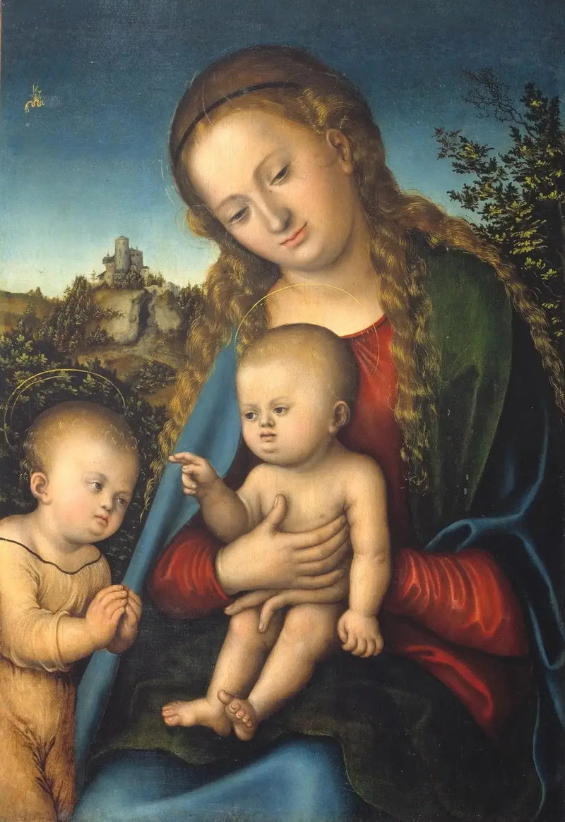 La Virgen con el Niño adorada por san Juan niño - Lucas Cranach el Viejo