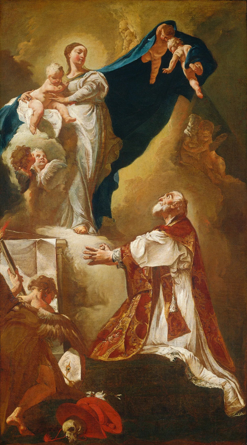La Virgen con el Niño apareciendo a san Felipe Neri - Giovanni Battista Piazzetta