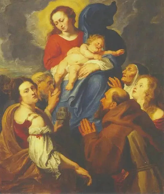 La Virgen con el Niño y cinco santos - Antoine van Dyck