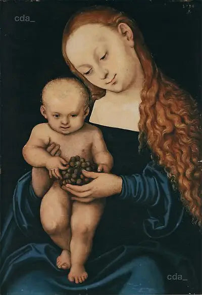 La Virgen con el Niño y uvas - Lucas Cranach el Viejo