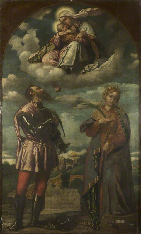 La Virgen con el Niño y santos - Alessandro Bonvicino