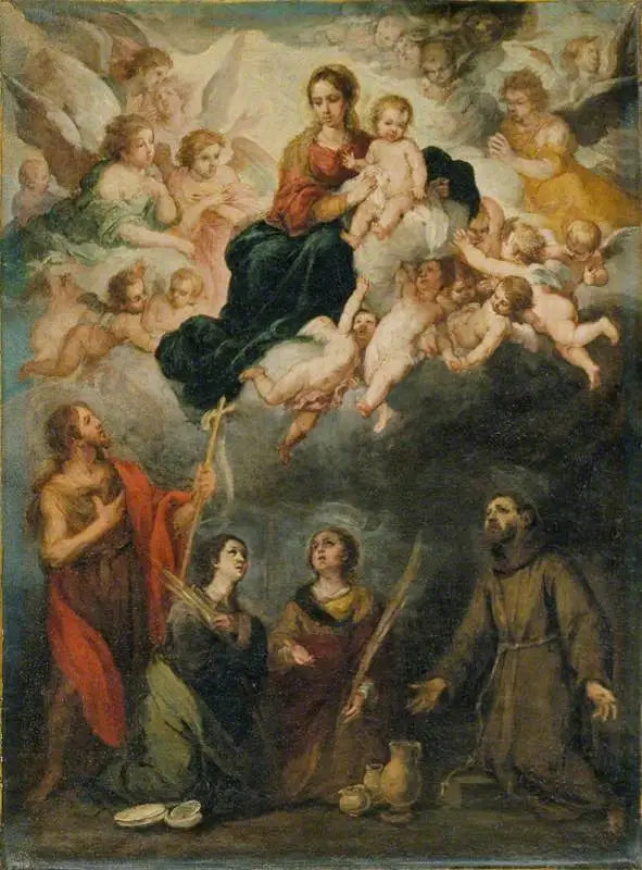 La Virgen con el Niño y santos - Bartolomé Esteban Murillo