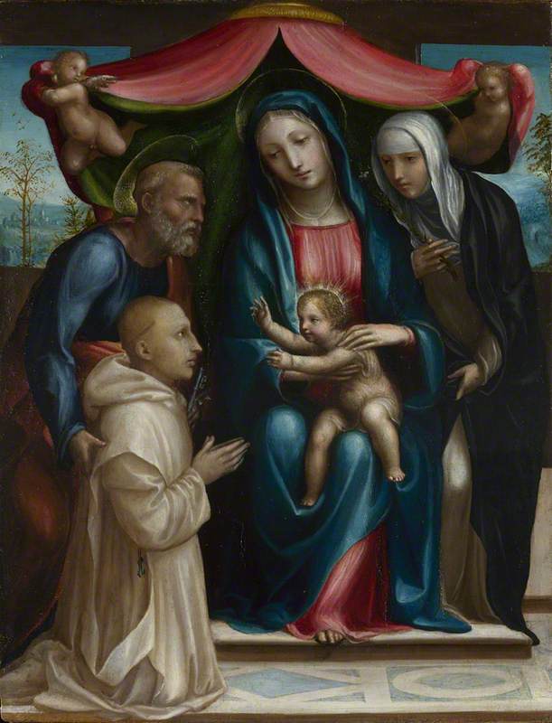 La Virgen con el Niño con santos y un donante - Il Sodoma (Giovanni Antonio Bazzi)