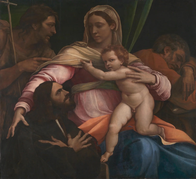 La Virgen con el Niño con santos y un donante - Sebastiano del Piombo