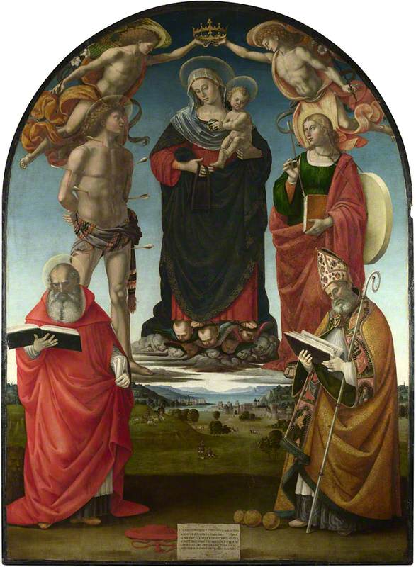 La Virgen con el Niño y santos - Luca Signorelli