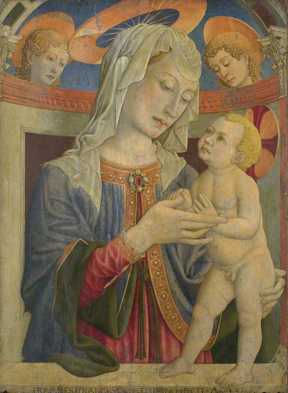 La Virgen con el Niño y dos ángeles - Giovanni Francesco da Rimini