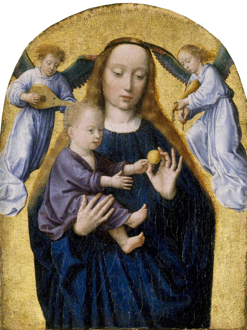 La Virgen con el Niño y dos ángeles músicos - Gérard David
